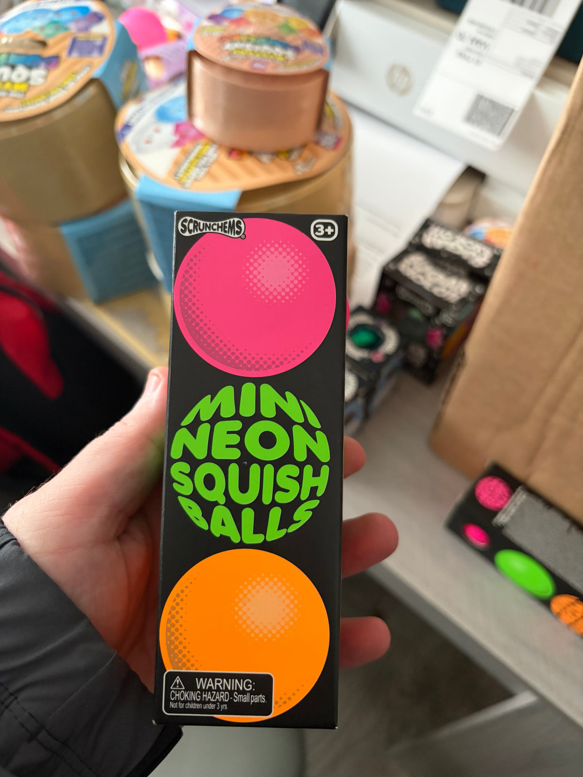 Scrunchems Mini Neon Squeeze Ball Stress Toy Multicolour MPN E262