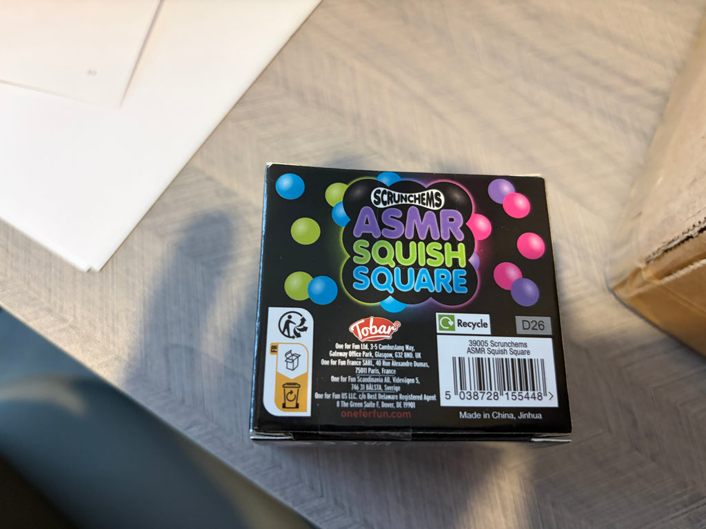 Scrunchems ASMR Squish Square Tactile Squeeze Toy 3+ MPN 39005