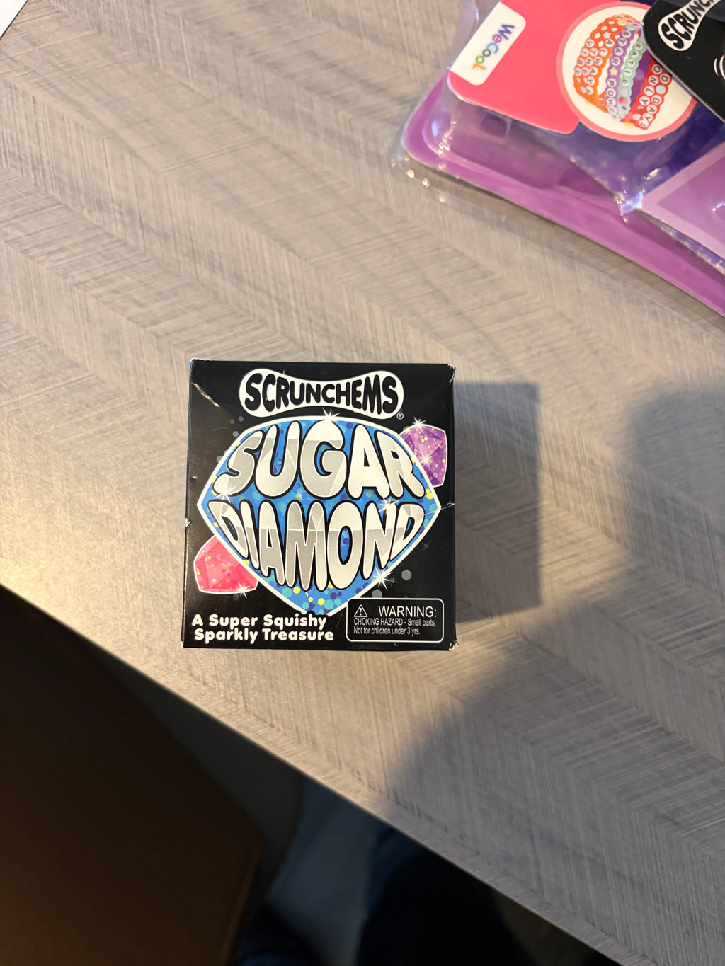 Scrunchems Sugar Diamond Gel Squeeze Ball Stress Toy Glitter 4cm