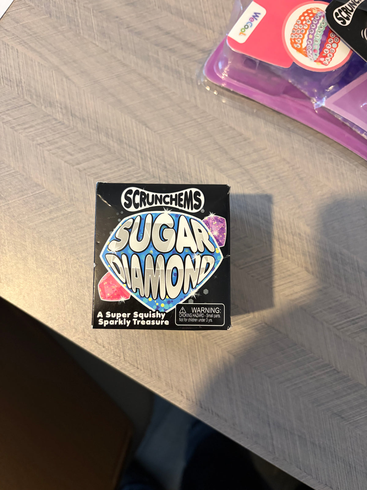 Scrunchems Sugar Diamond Gel Squeeze Ball Stress Toy Glitter 4cm